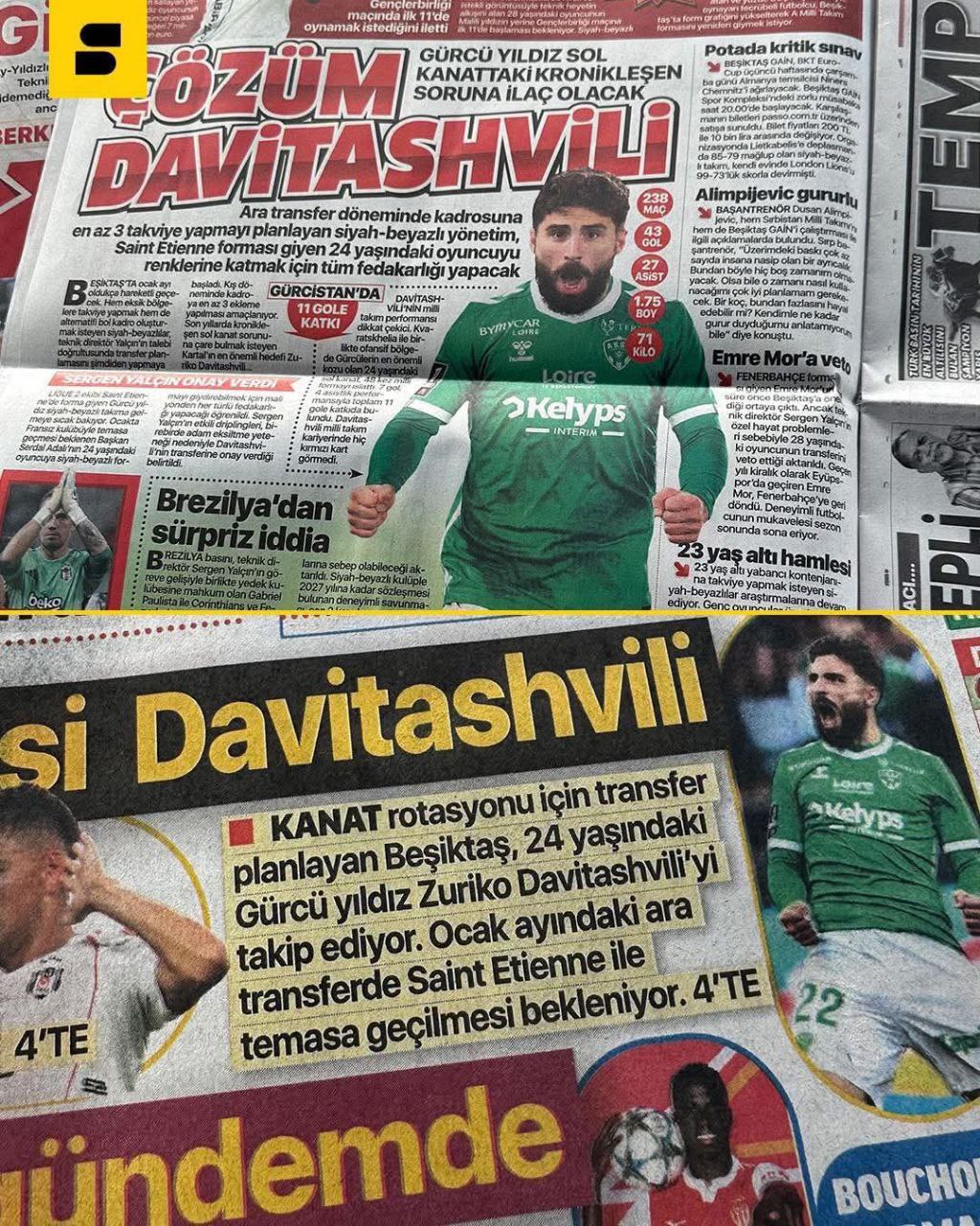 Məşhur gürcü futbolçu “Beşiktaş”ın hədəfində
